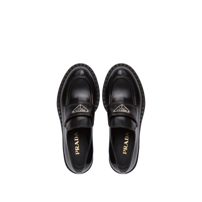 Brushed Leather Loafers