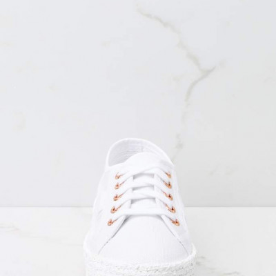 2730 Cotropew White And Rose Platform Sneakers