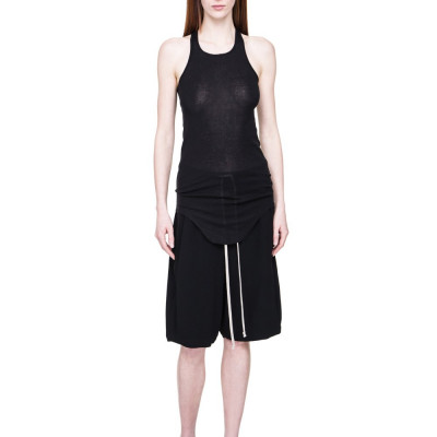 Forever Basic Rib Tank Top In Black Mini