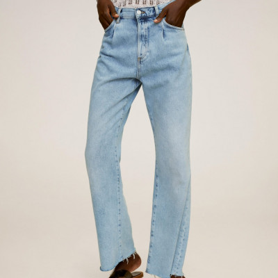 High waist darts jeans