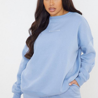 Plus Size Blue Missguided Oversized Sweatshirt