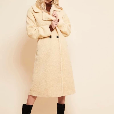 Double Breasted Borg Coat