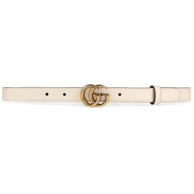 Gucci Leather belt with Double G buckle - NEUTRALS