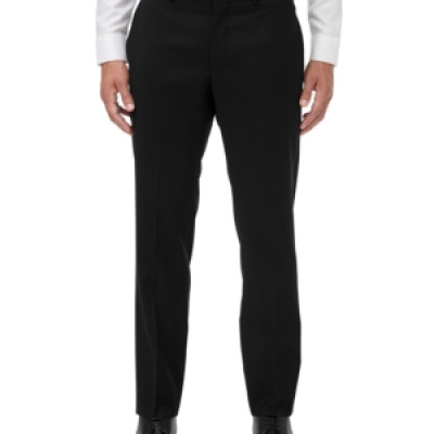 Armani Exchange Mens Modern-Fit Black Solid Suit Separate Pants