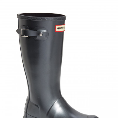 Girls Hunter Original Nebula Waterproof Rain Boot, Size 4 M - Black
