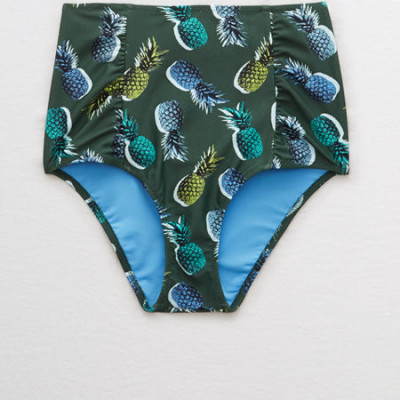 Aerie High Waisted Bikini Bottom Womens Sycamore