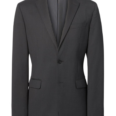 Slim Solid Italian Wool Suit Jacket
