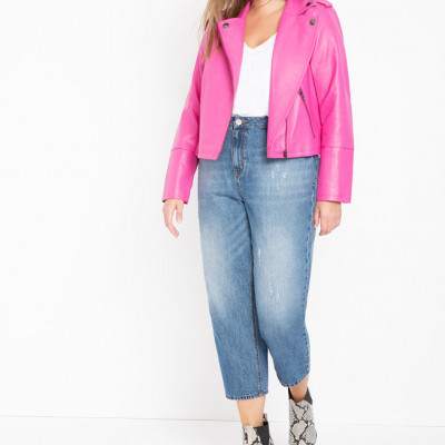 Faux Leather Moto Jacket