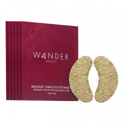 Wander Beauty Baggage Claim Gold Eye Masks
