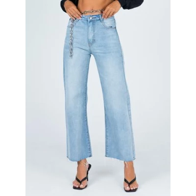 Houston Wide Leg Mid Wash Jean Denim