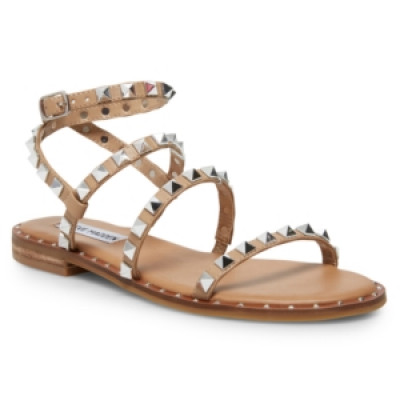 Steve Madden Womens Travel Rock Stud Flat Sandals
