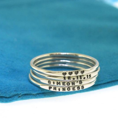 Stackable Name Ring
