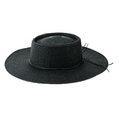 Women's large brim oval crown boater