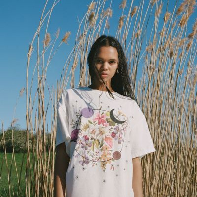 Cosmic Floral T-Shirt Dress