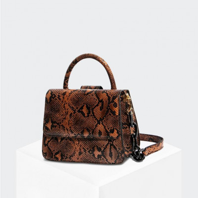 Newbie" Small Satchel Tan Snake