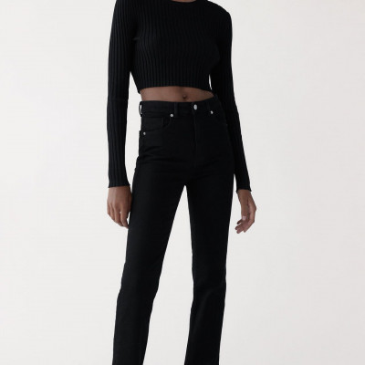 Split Skinny Hi-Rise Jeans