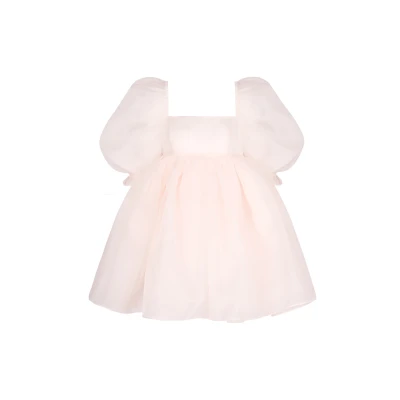 The Peach Skin Puff Dress