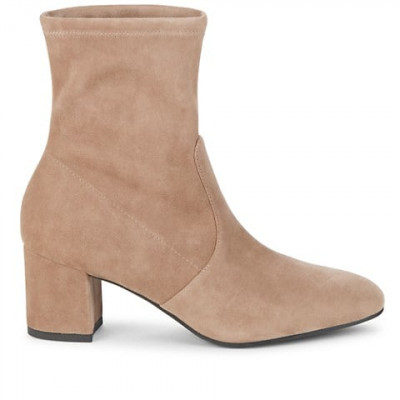 Suede Mid-Calf Booties