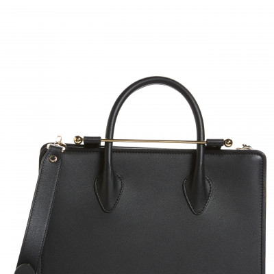 Strathberry Midi Calfskin Leather Tote - Black