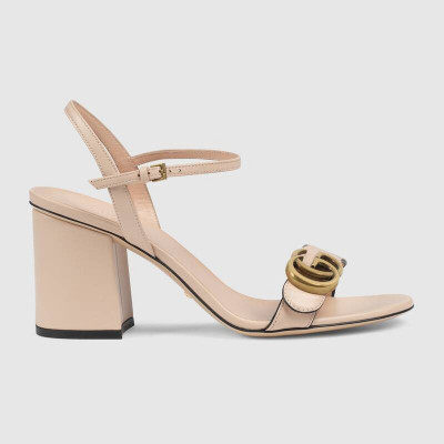 Women's mid-heel sandal with Double G