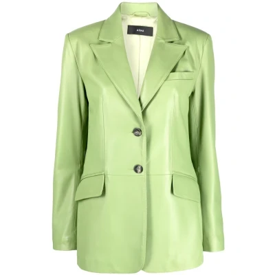 Arma single-breasted leather blazer