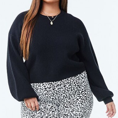 Forever 21 Plus Size Jaguar Biker Shorts , Black/white