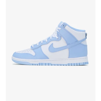 Nike Dunk High Shoes in White/Aluminum