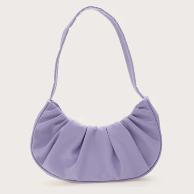 Ruched Baguette Bag