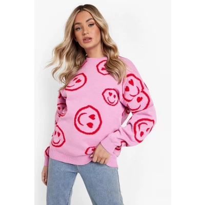 Heart Smile Oversized Sweater