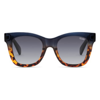 Womens Quay Australia After Hours 50Mm Square Sunglasses - Navy Tort/ Smoke