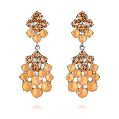 Celena Earrings / Crystal + Silk