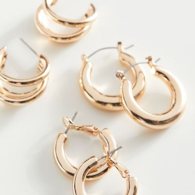Everyday Mini Gold Hoop Earring Set
