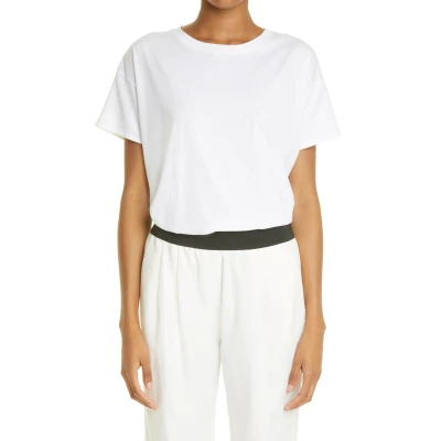 Loulou Studio Basiluzzo Cotton T-Shirt in White at Nordstrom