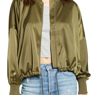 BB Dakota On Duty Satin Bomber Jacket