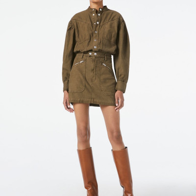 Moto Zip Snap Front Dress