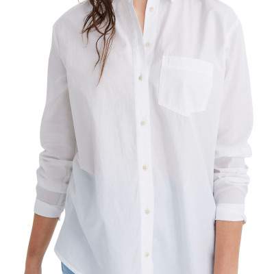 Womens Madewell Oversize Poplin Ex-Boyfriend Shirt
