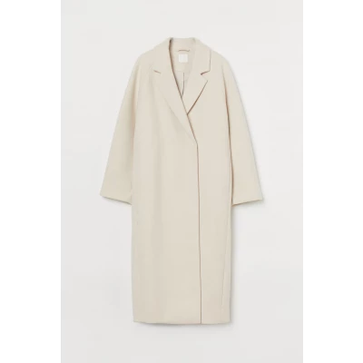 H & M - Calf-length Coat - Beige