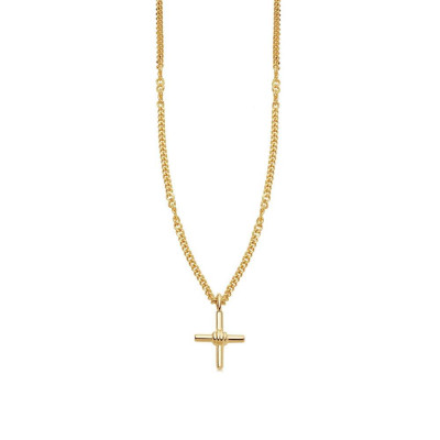 Lucy Williams Gold Ridge Cross Necklace