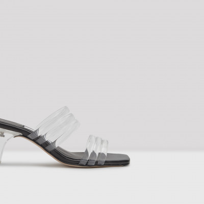 Helena Clear Vinyl Sandals // Slip-On Mules // Handcrafted in Spain
