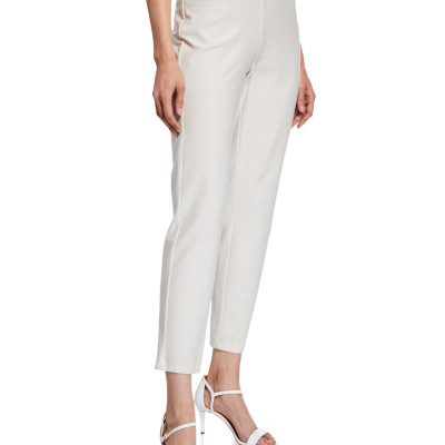 Washable Stretch-Crepe Slim Ankle Pants