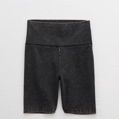 Aerie Chill High Waisted Bike Short Womens True Black