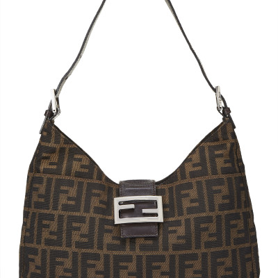 Fendi Brown Zucca Canvas Shoulder Bag