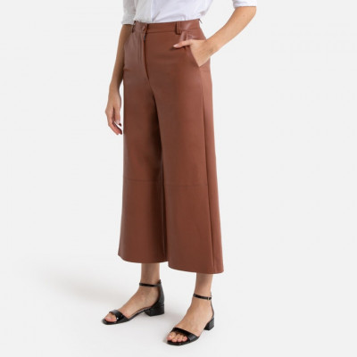 Faux Leather Culottes