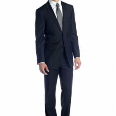 Dkny Mens Classic Fit Black Suit - Black - 38 Short