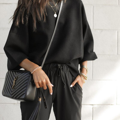 The Black Dolman Sweater