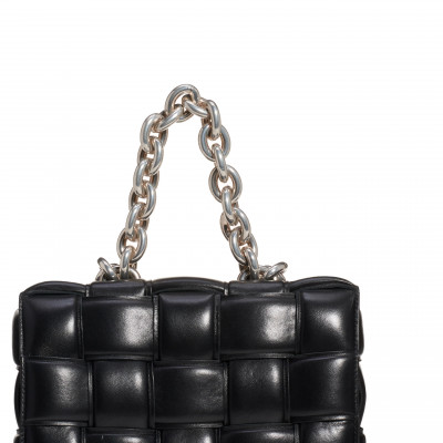 Bottega Veneta Padded Intrecciato Leather Crossbody Bag - Black