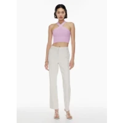 Sculpt Knit Criss Cross Cropped Tank