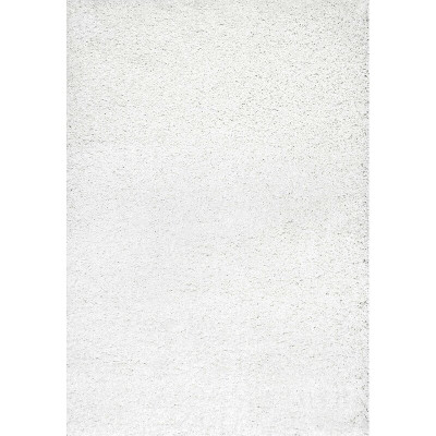 Welford Shag White Area Rug