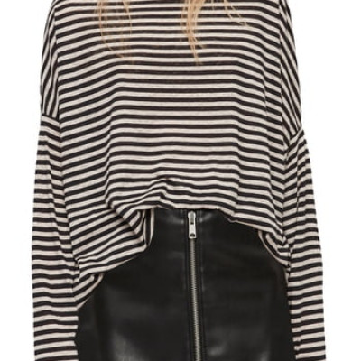 Womens Allsaints Rita Stripe Oversize Tee