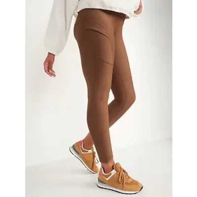 High-Waisted PowerSoft 7/8-Length Cargo Compression Leggings for Women